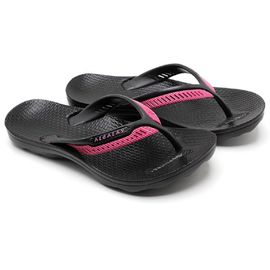 CHINELO ALCALAY ANATÔMICO FEMININO - CH018 PRETO/TIRA PRETA/ROSA - CALÇADOS ALCALAY