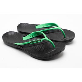 Chinelo Anatômico Alcalay Masculino - CH018 PRETO/TIRA PRETA/VERDE - CALÇADOS ALCALAY