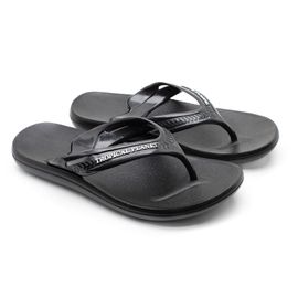 Chinelo Anatômico Alcalay Masculino - CH02 PRETO/TIRA PRETA/BRANCO - CALÇADOS ALCALAY