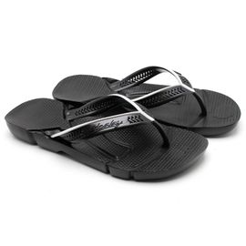 Chinelo Alcalay Masculino - CH022 PRETO/TIRA PRETA/BRANCO - CALÇADOS ALCALAY