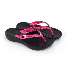 CHINELO FEMININO ALCALAY SALTO ANABELA PRETO/ROSA - CH024ROSA - CALÇADOS ALCALAY