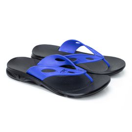 Chinelo Alcalay Masculino - CH025 PRETO/TIRA AZUL BIC - CALÇADOS ALCALAY