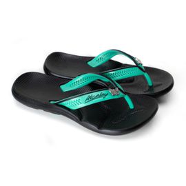 Chinelo Anatômico Alcalay Feminino - CH06 PRETO/ TIRA VERDE BANDEIRA - CALÇADOS ALCALAY