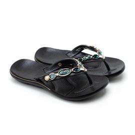 Chinelo Anatômico Alcalay Feminino de Resina - CH06 PRETO/TIRA PRETA C... - CALÇADOS ALCALAY