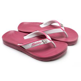 Chinelo Anatômico Alcalay Feminino - CH08 ROSA /TIRA BRANCA/ROSA - CALÇADOS ALCALAY