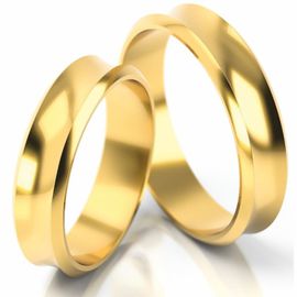 Alianças de Casamento concova Ouro 18k - Helder Joalheiros