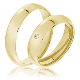 Aliança Clássica de Casamento - Ouro 18k - Helder Joalheiros