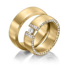 Aliança de Casamento - Cravejada com Diamantes - Helder Joalheiros