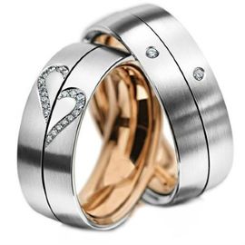 Aliança de Casamento e Bodas Laços Inquebráveis Coração com Diamantes - Ouro 18k 750 - Helder Joalheiros