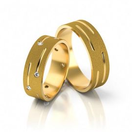 Aliança de Casamento Fosca com Diamantes - Helder Joalheiros