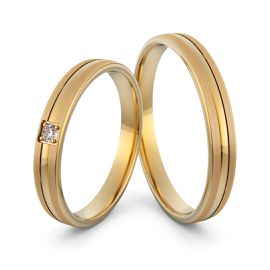 Aliança em Ouro 18k com Diamantes - Helder Joalheiros 