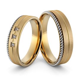 Aliança em Ouro 18k com Diamantes - Helder Joalheiros 