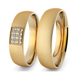 Aliança em Ouro 18k com Diamantes - Helder Joalheiros 