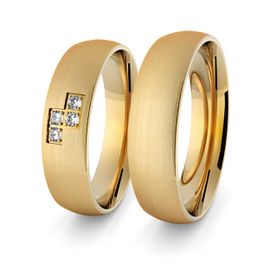 Aliança em Ouro 18k com Diamantes - Helder Joalheiros 