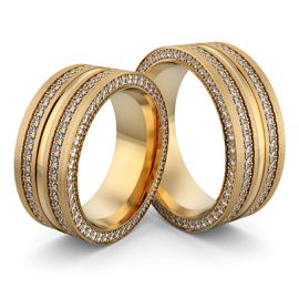 Alianças em Ouro 18k com Diamante - Helder Joalheiros 
