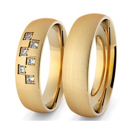Aliança em Ouro 18k com Diamantes - Helder Joalheiros