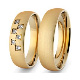 Aliança em Ouro 18k com Diamantes - Helder Joalheiros 