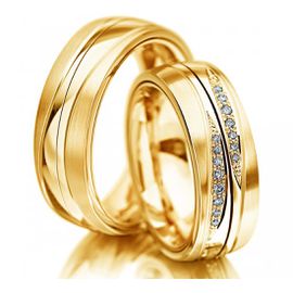 Aliança em Ouro 18k com Diamantes - Helder Joalheiros 