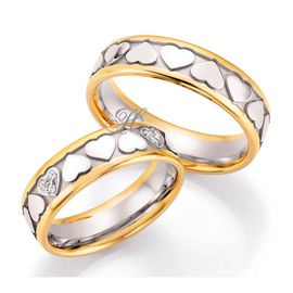 Aliança de Casamento Love Corações Eternos História de um Amor Único - Ouro 18k - Diamante - Helder Joalheiros