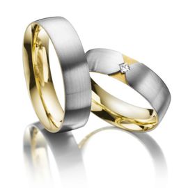 Aliança Bodas de Prata Diamante Princesa - Ouro 18k - Helder Joalheiros