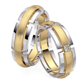 Aliança em Ouro 18k Vazada com Diamantes - Helder Joalheiros 