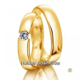 Aliança de Casamento com Diamantes - Helder Joalheiros