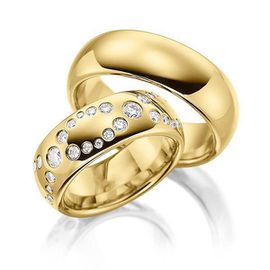 Aliança de Ouro - Casamento com Diamantes - Helder Joalheiros