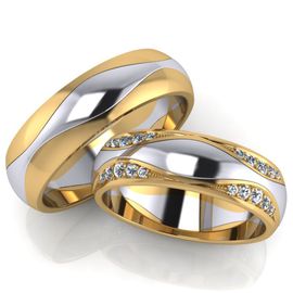 Aliança de Casamento - Bodas de Prata Ouro 18k - Helder Joalheiros