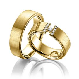 Aliança de Casamento com Diamante Flutuante - Helder Joalheiros
