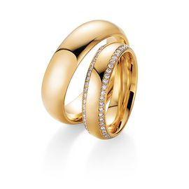 Aliança de Casamento com 6 mm Cravejada com Diamantes - Helder Joalheiros