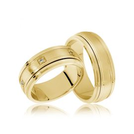 Aliança de Casamento - Ouro 18k - com Brilhantes - Helder Joalheiros