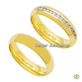 Aliança de Casamento - Ouro 18k 750 - Helder Joalheiros