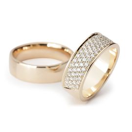 Aliança de Ouro 18k Com Diamantes - Helder Joalheiros