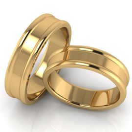 Aliança em Ouro 18k Côncava - Helder Joalheiros 