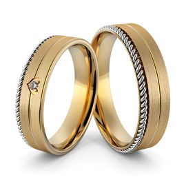 Aliança em Ouro 18k Coração com Diamantes - Helder Joalheiros 