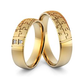 Aliança em Ouro 18k Quebra Cabeça - Helder Joalheiros 