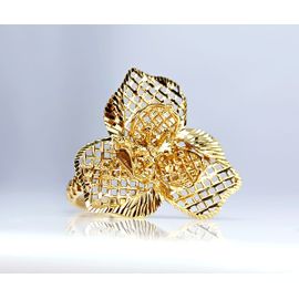 Anel em Ouro 18k Flor Desenhada - Helder Joalheiros