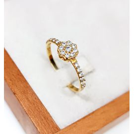 Anel em Ouro 18k Flor Cravejada - Helder Joalheiros 