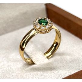 Anel de Formatura em Ouro 18k Redondo Borda com Pedras - Helder Joalheiros 