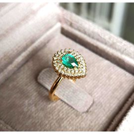 Anel de Formatura em Ouro 18k Gota Cravejado - Helder Joalheiros 