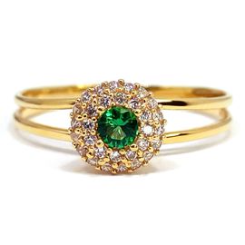 Anel em Ouro 18k Cravejado Aro Aberto - Helder Joalheiros 