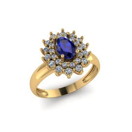 Anel de Formatura Oval Borda Cravejada em Ouro 18k - Helder Joalheiros 