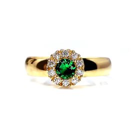 Anel de Formatura em Ouro 18k Redondo Borda com Pedras - Helder Joalheiros 