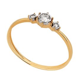 Anel Solitário - Ouro 18k Com Diamantes - Helder Joalheiros