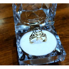 Anel em Ouro 18k Menino Vazado Diamantado - Helder Joalheiros