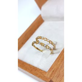 Aparador de Aliança para noivado e Casamento em Ouro 18k corações desenhados e cravejados - Helder Joalheiros 