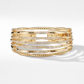 Bracelete em Ouro 18k 750 Vazado e Trabalhado com Diamantes - Helder Joalheiros