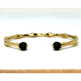 Bracelete Ônix Dourado - Helder Joalheiros 