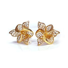 Brinco em Ouro 18k Flor Trabalhada - Helder Joalheiros 