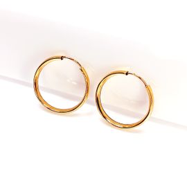 Brinco em Ouro 18k Argola Clássica de 13 Milímetros - Helder Joalheiros 